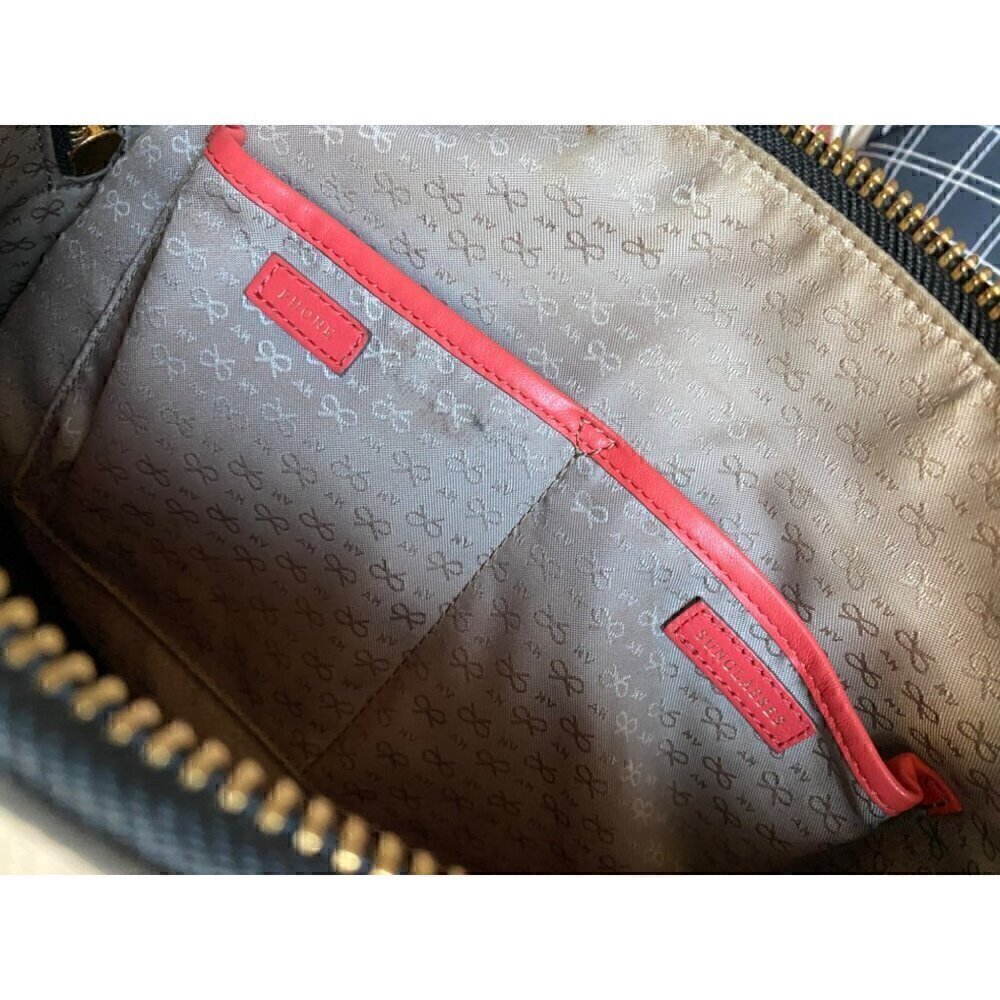 Anya Hindmarch Pebble Leather Google Eyes Satchel Top Handle Bag Taupe Coral - Picture 7 of 16